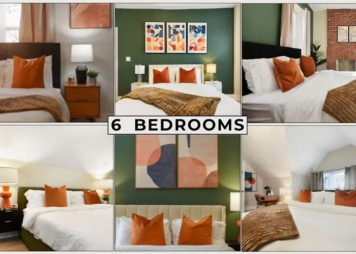 Pet Friendly 6 Bedroom Free Parking 5 Min From Bakery Sq *